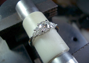 プラチナダイヤリング完成