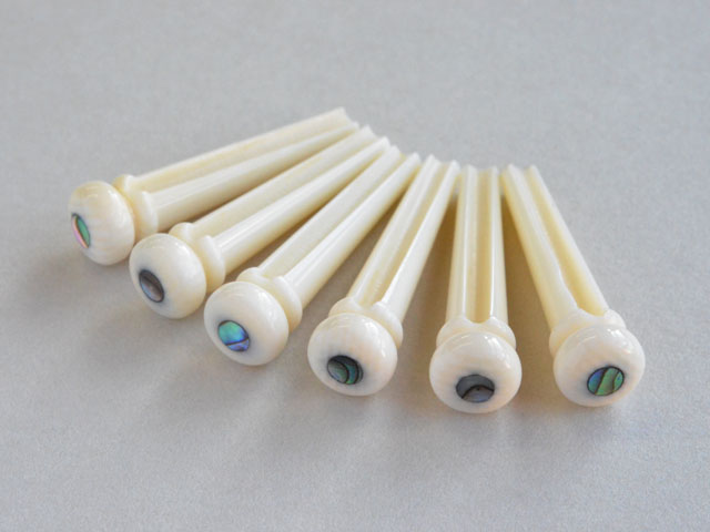 象牙 ブリッジピン グリーンアバロン ドットインレイ